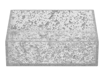 Napkin Holder Silver Flakes Lucite | Judaica Square Lakewood