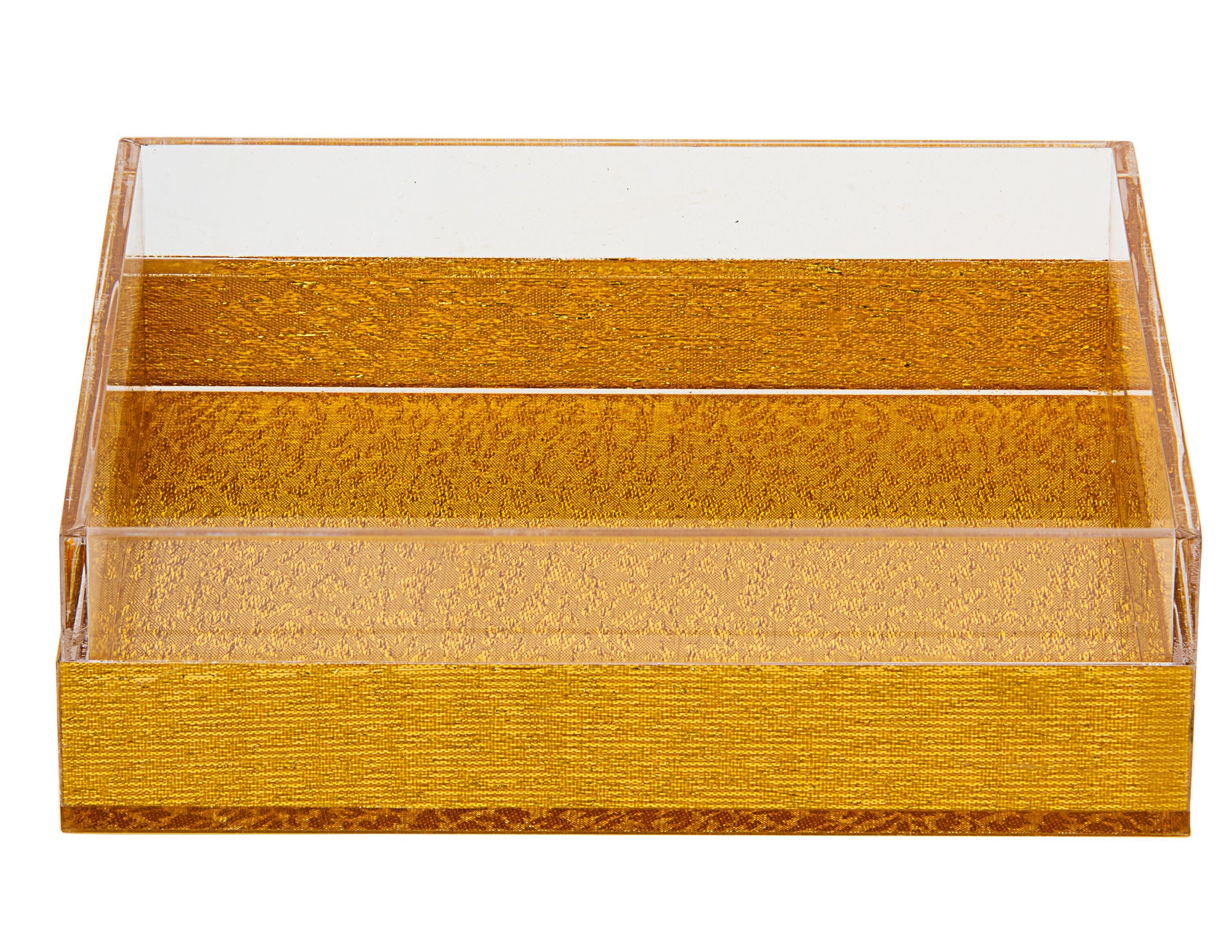 Napkin Holder Gold Lucite | Judaica Square Lakewood