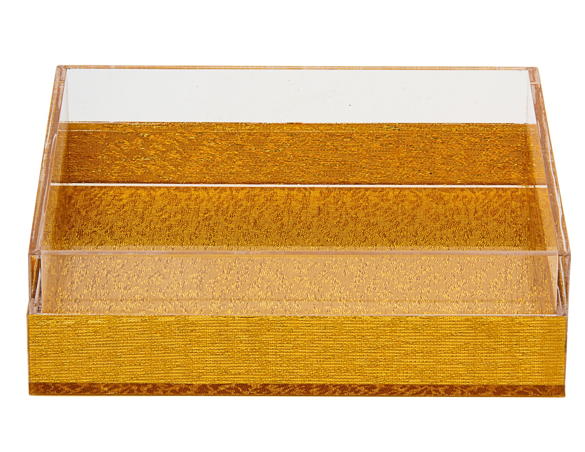 Napkin Holder Gold Lucite | Judaica Square Lakewood