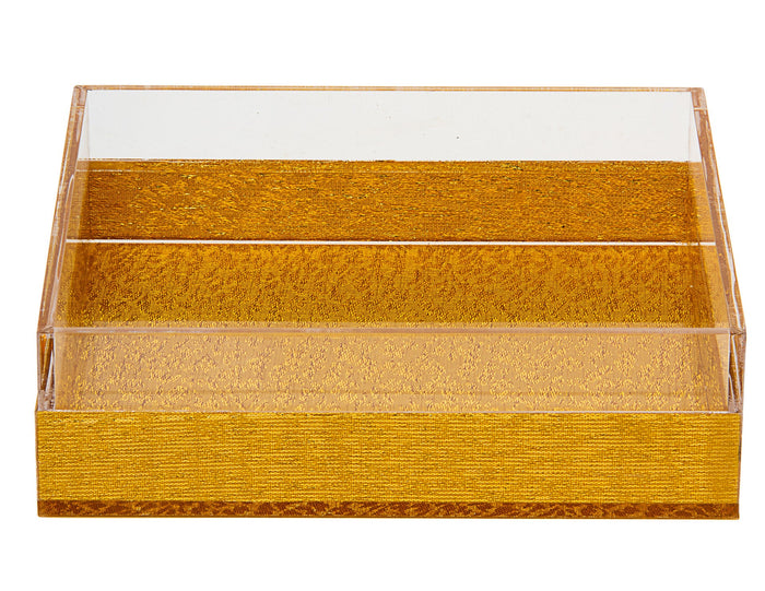 Napkin Holder Gold Lucite | Judaica Square Lakewood