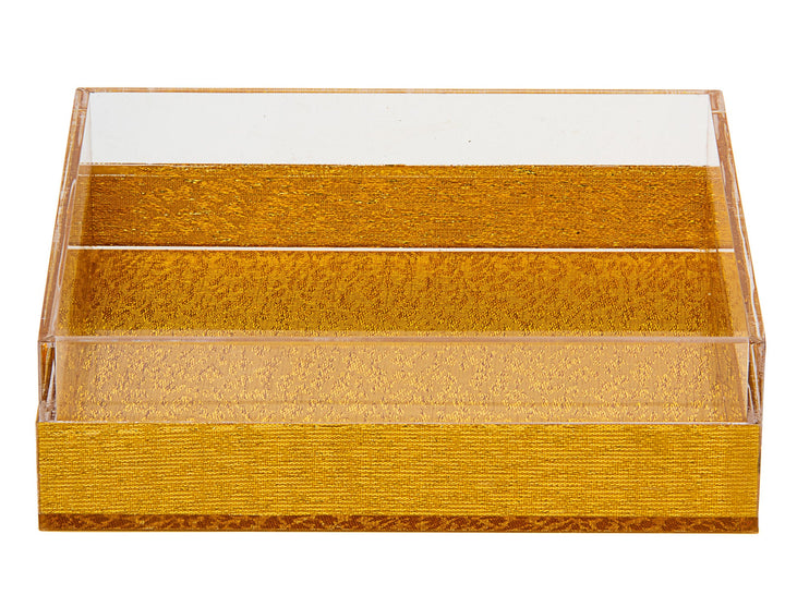 Napkin Holder Gold Lucite