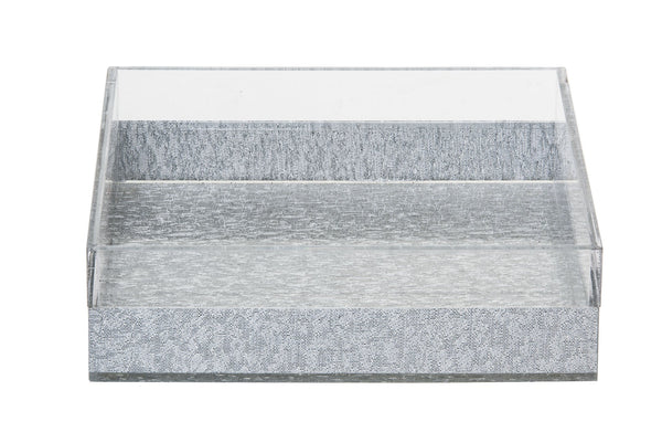 Napkin Holder Silver Lucite | Judaica Square Lakewood