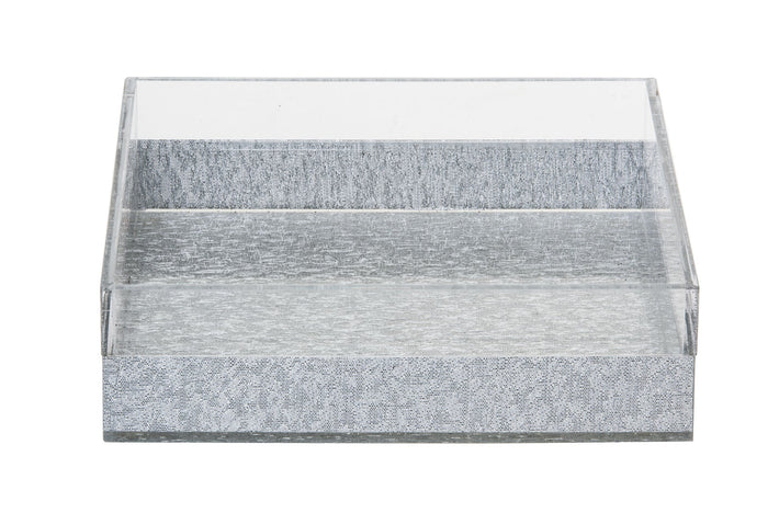 Napkin Holder Silver Lucite | Judaica Square Lakewood