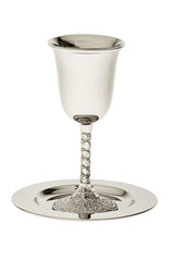 #824 Kiddush Cup stainless steel with tray