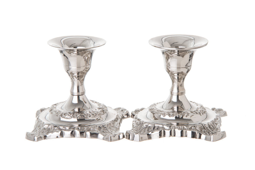Candlestick Stainless steel | Judaica Square Lakewood