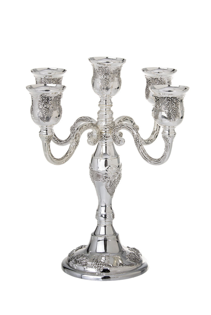 Candelabra Silver Plated 5 Branches | Judaica Square Lakewood