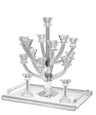 Crystal 13-light candelabra; pictured tray and candlesticks are not included