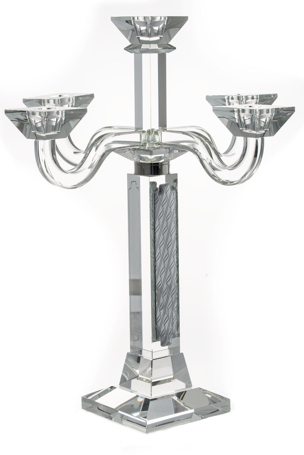 Candelabra Crystal and Sterling Silver 5 Branches | Judaica Square Lakewood