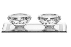 Candle Stick Crystal and Silver for Tealight