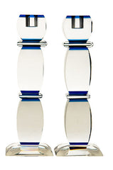 Legacy Judaica. Crystal & Sterling Silver Candlestick Flower