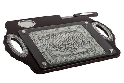 Rectangular Challah Board with Knife