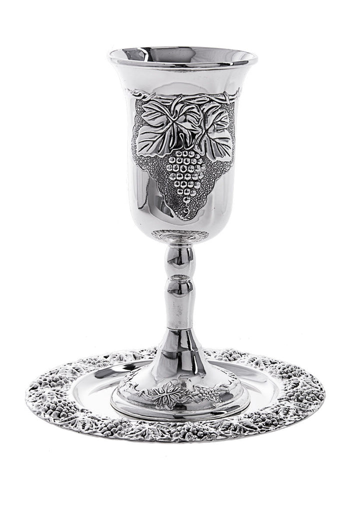 Elijah Cup Grape Design | Judaica Square Lakewood