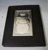 Dark brown tooled leather Tehillim with sterling silver plaque showing a crown and Hebrew title