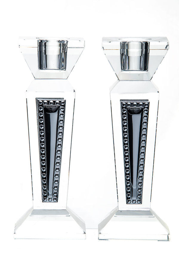 Crystal & Sterling Candlestick | Judaica Square Lakewood