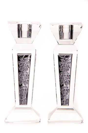 Crystal & Sterling Candlestick | Judaica Square Lakewood