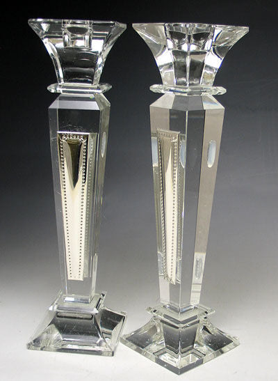 Crystal & Sterling Candlestick | Judaica Square Lakewood