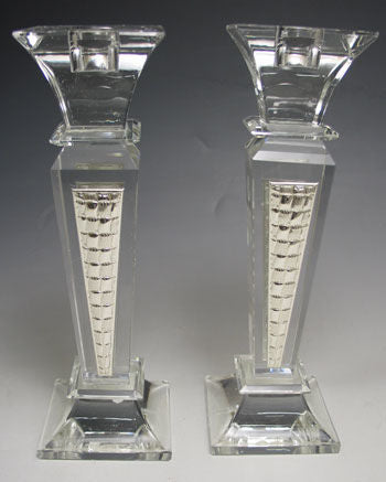 Crystal & Sterling Candlestick | Judaica Square Lakewood
