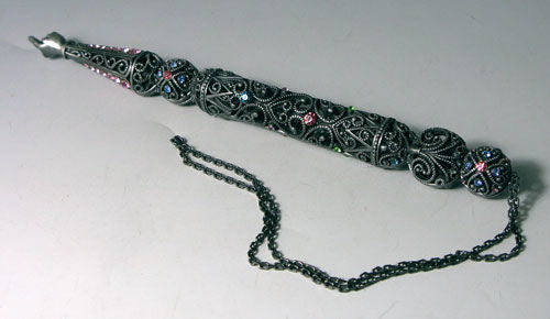 Yads Silver Jeweled Torah Pointer (Yad)