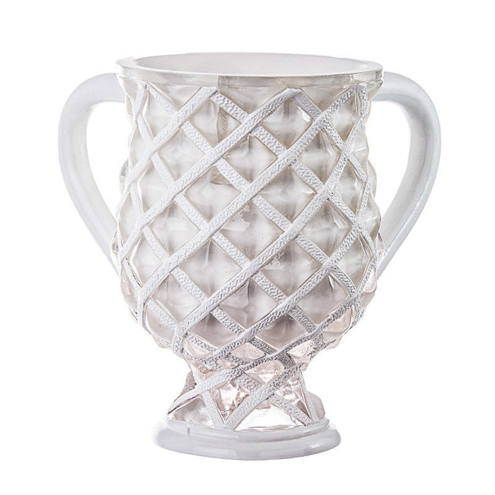 Diamond White Wash Cup | Judaica Square Lakewood