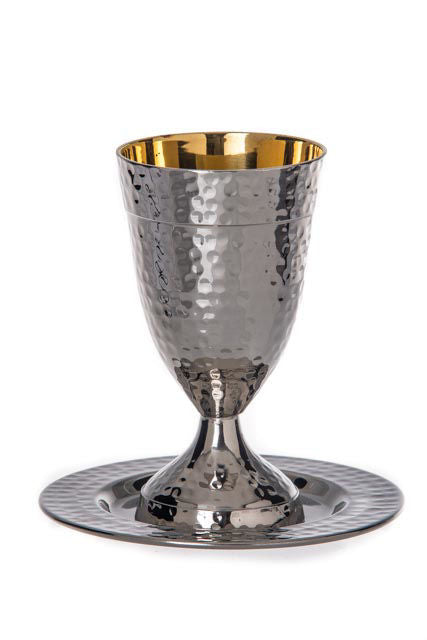 Kiddush Cup Hammered | Judaica Square Lakewood