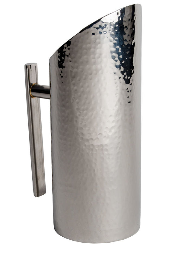 Pitcher Stainless Steel Hammered | Judaica Square Lakewood