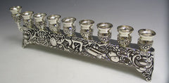 #1719 Silver Plated Menorah