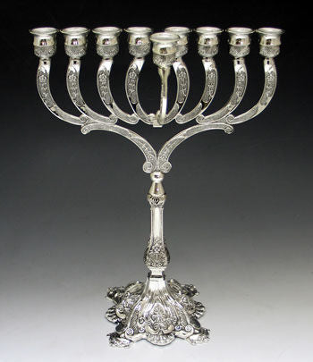 Silver Plated Menorah | Judaica Square Lakewood