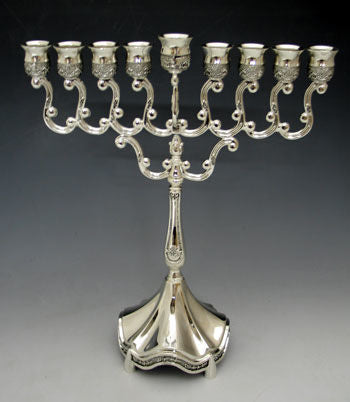 Silver Plated Menorah | Judaica Square Lakewood