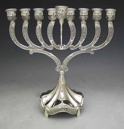 Silver Plated Menorah | Judaica Square Lakewood