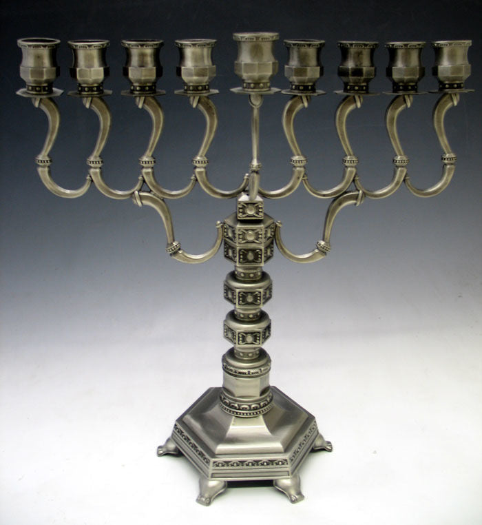 Pewter Menorah | Judaica Square Lakewood