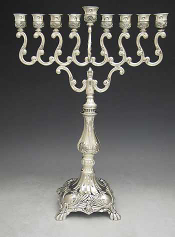 Silver Plated Menorah | Judaica Square Lakewood