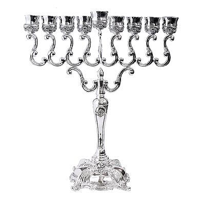 Silver Plated Menorah | Judaica Square Lakewood