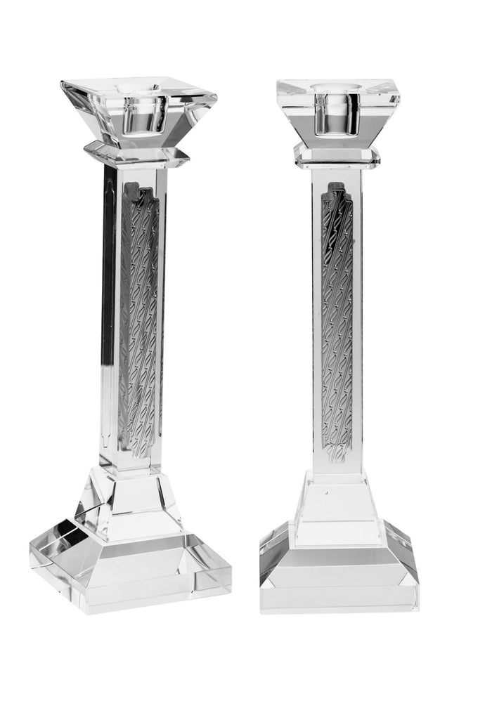 Crystal & Sterling Candlestick | Judaica Square Lakewood