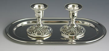 Candlestick silver Plated | Judaica Square Lakewood