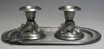 3352-PCandlestick Pewter