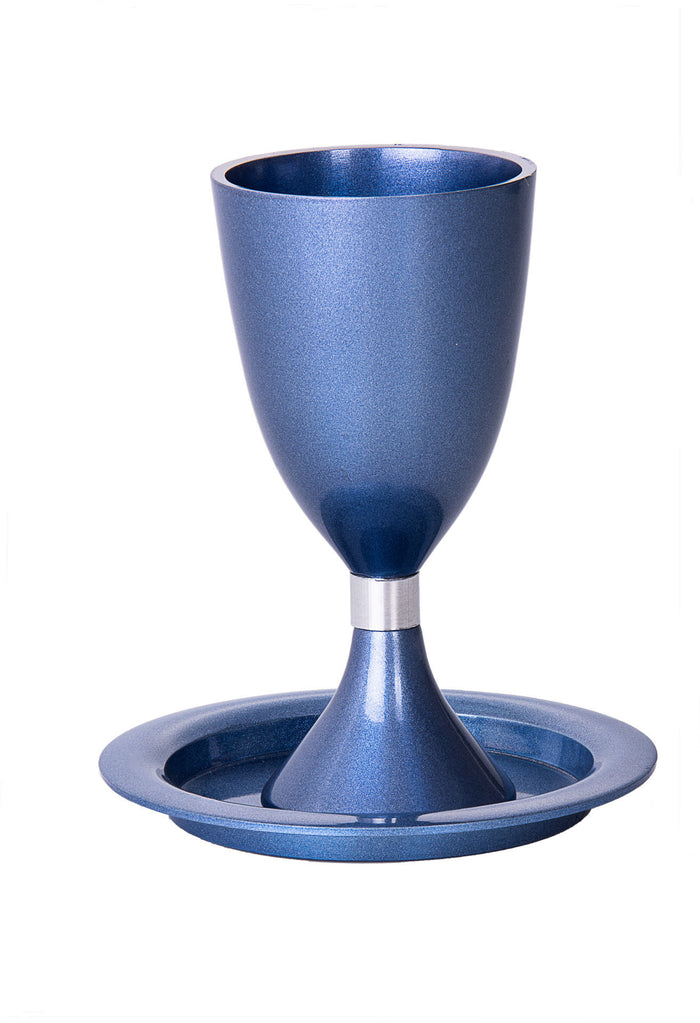 Kiddush Cup Blue | Judaica Square Lakewood