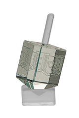 #102 Etched Pale Green Crystal Dreidel