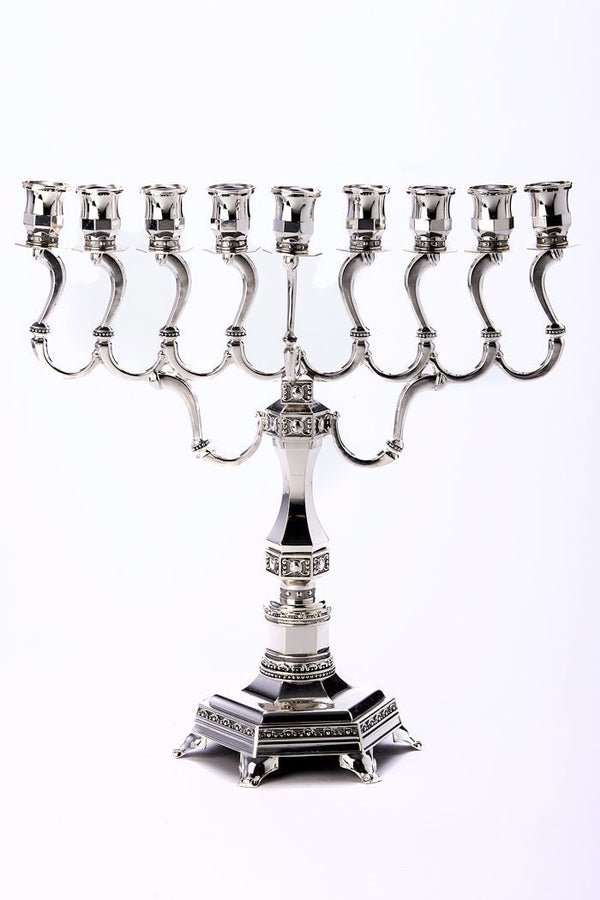 Silver Plated Menorah | Judaica Square Lakewood
