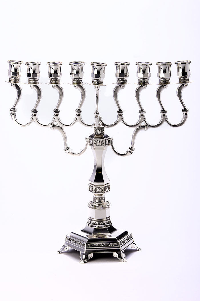 Silver Plated Menorah | Judaica Square Lakewood