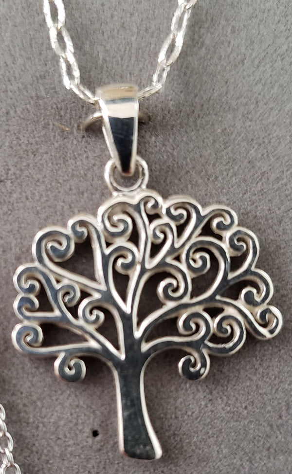High Polished Tree of Life Sterling Silver Pendant | Judaica Square Lakewood