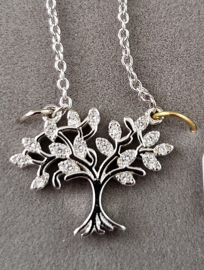 Tree of Life with CZ leaves Necklace | Judaica Square Lakewood