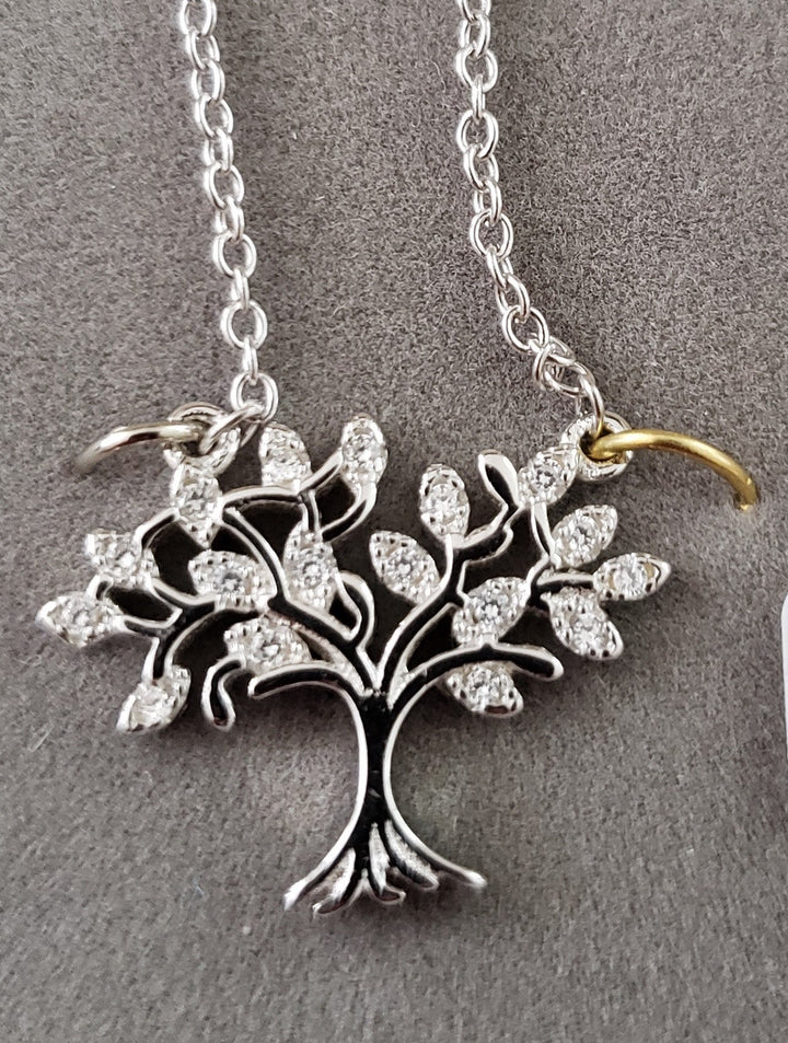 Tree of Life with CZ leaves Necklace