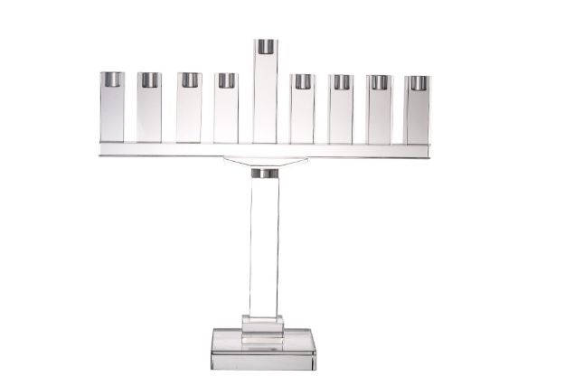 Crystal Menorah Large Size — alternate view | Judaica Square Lakewood