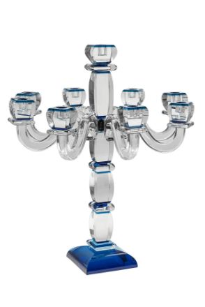 16422 Candelabra Crystal with blue accent