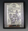 Silver-tone Megillat Esther cover embossed with crown, Hebrew title and Mordechai on horseback