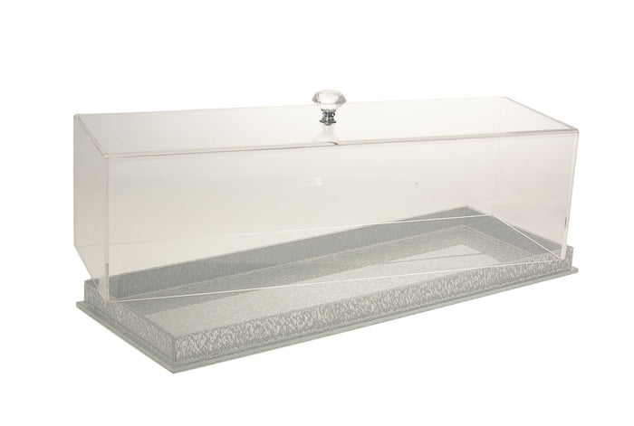Cake Box Lucite Silver with Clear lid | Judaica Square Lakewood