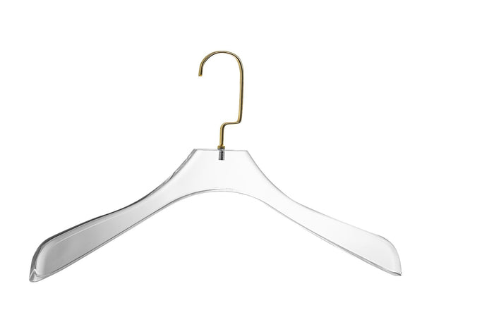 Clear Lucite hangers with Gold Hook. Set of 6 | Judaica Square Lakewood