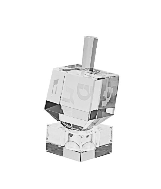 Classic Crystal Dreidel — alternate view | Judaica Square Lakewood