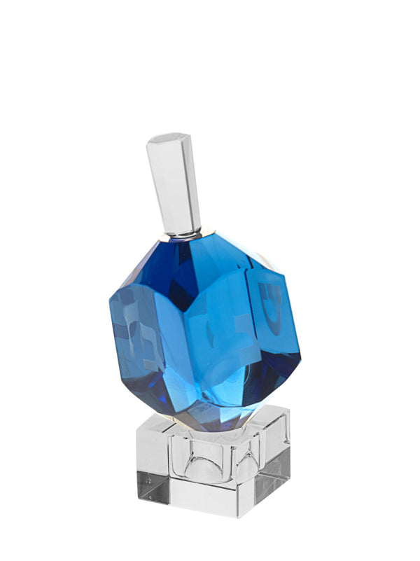 Nugget Crystal Dreidel Blue | Judaica Square Lakewood
