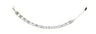 Slim sterling silver bracelet made of small mah jongg tile links joined in a line